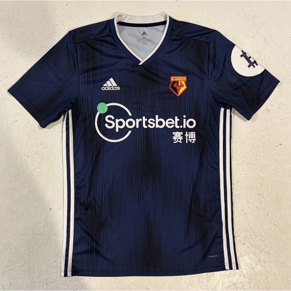 Adidas Watford FC 2019-20 Away DP3533 Soccer Jersey Mens M Shirt Blue Football